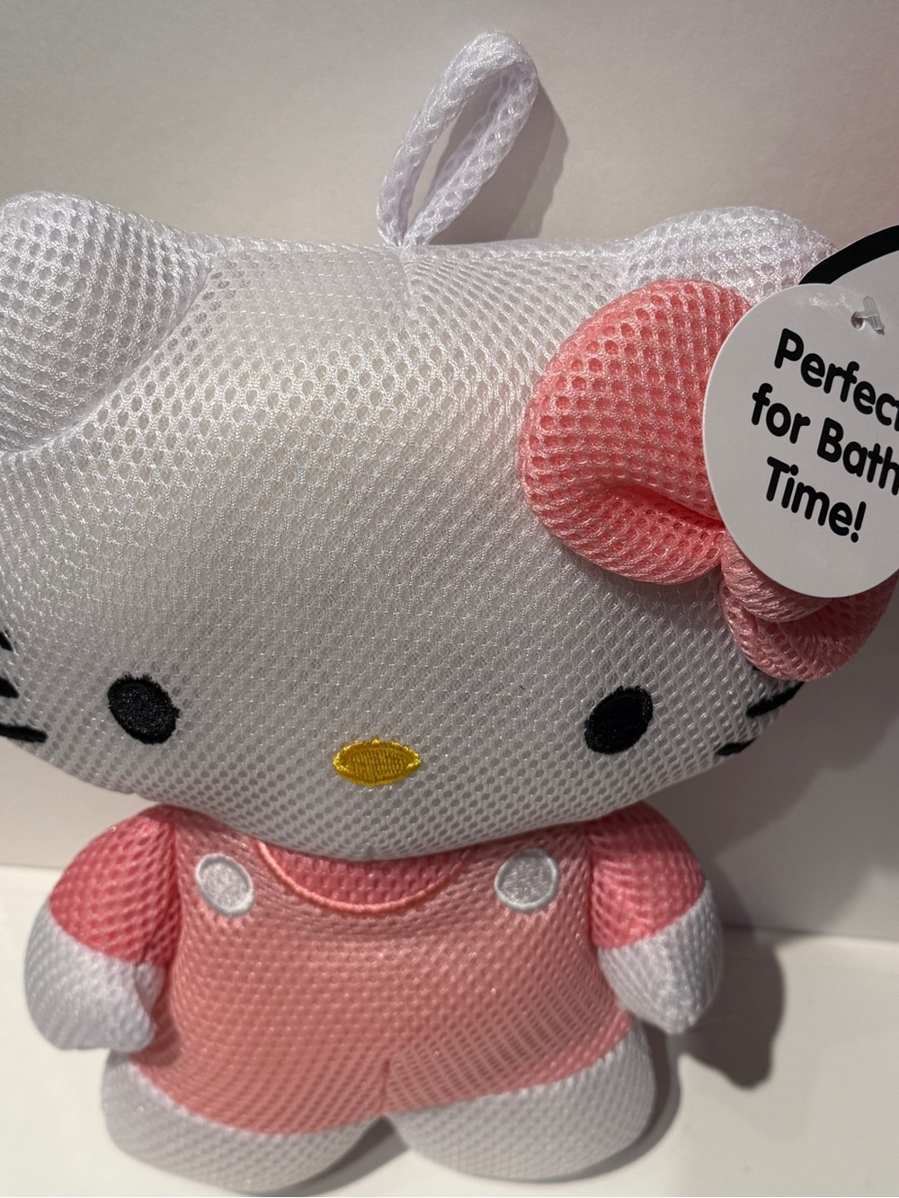 Hello Kitty White and Pink Mesh Bath Plush